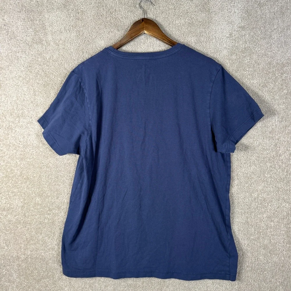 Tommy Bahama T-Shirt Mens Large Blue Short Sleeve Embroidered Marlin Logo Crew